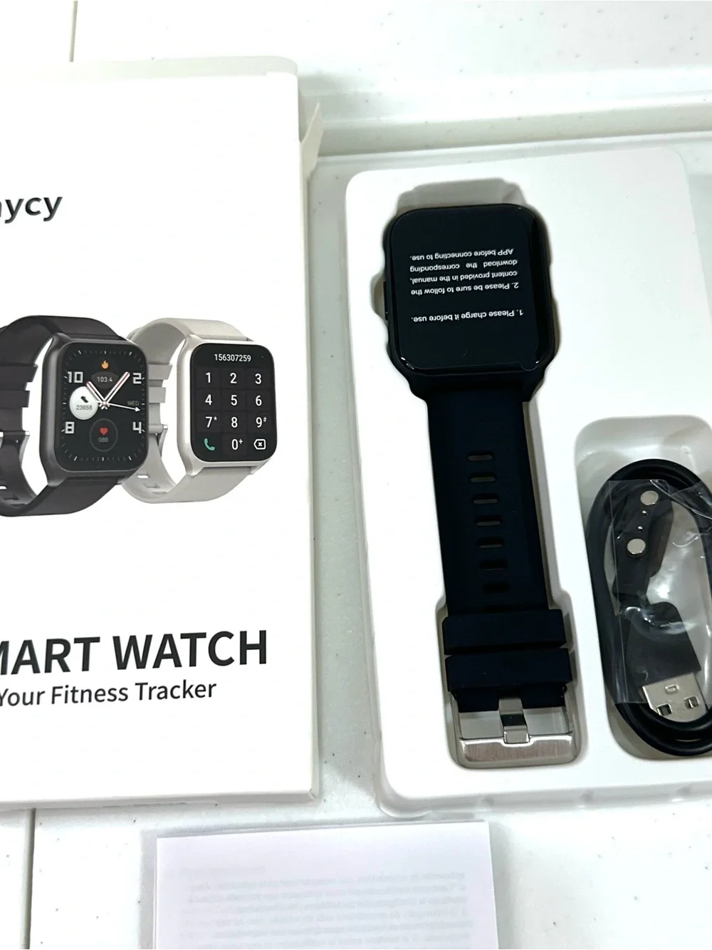 Smart Watch Fitness Tracker - Black & Silver